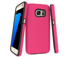 For Samsung Galaxy S7 Case, Pink Armor Slim Shockproof Protective Phone Cover