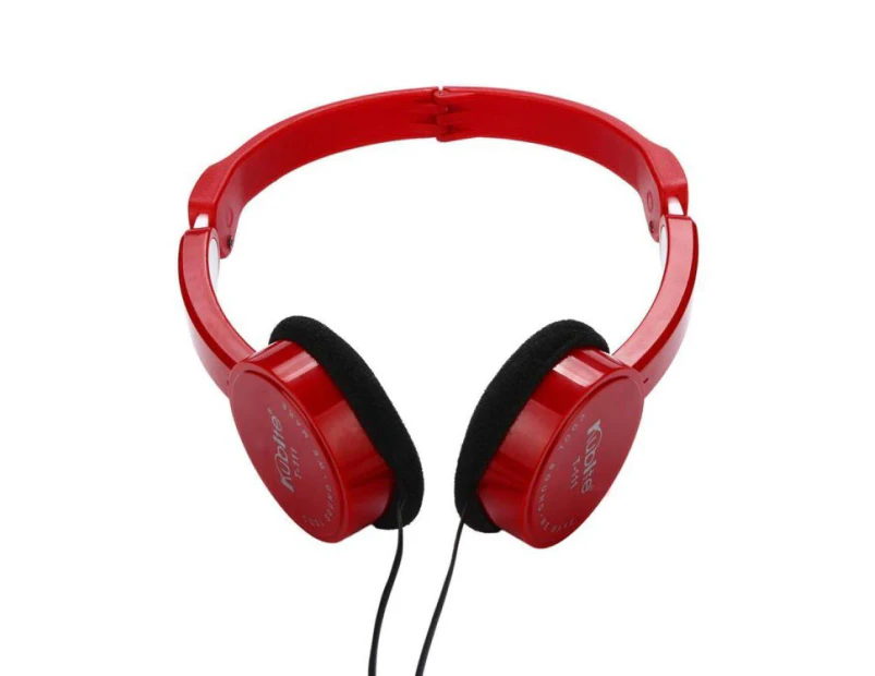 selling Kubite 3.5mm headset phone headset high quality headphones personalized headphones for Kids Earphone phone Red