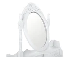 Artiss 4 Drawer Dressing Table with Mirror - White