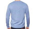 Nautica Men's Solid V-Neck Sweater - Riviera Blue
