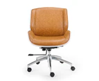 Grosvenor Executive Chair White and Orange - Quality PU Leather