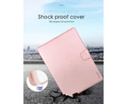 For Samsung Galaxy Tab A 10.1" 2019 T510 Hanman Slim leather wallet Smart Cover Case - Rose Gold