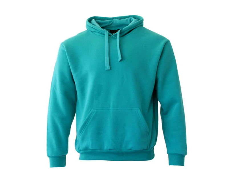 Adult Men's Unisex Basic Plain Hoodie Jumper Pullover Sweater Sweatshirt - Teal