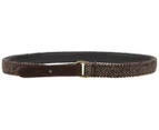 Tonello Women's Flannel Belt - Dark Brown