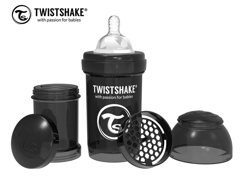 Twistshake Anti-Colic 180mL Baby Bottle - Black