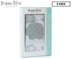 Bubba Blue Petit Elephant Baby Bib 3-Pack - White/Grey