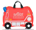 Trunki Kids' 18L Fire Engine Frank Ride On Suitcase - Red