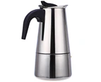 300ML 6-Cup Stainless Steel Mocha Espresso Latte Percolator Stove Coffee Maker Pot - SILVER