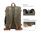 CoolBELL Unisex 17.3 Inch Laptop Bag-Canvas Green
