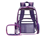 CoolBELL Women's Transparent PVC Clear Backpack-Purple