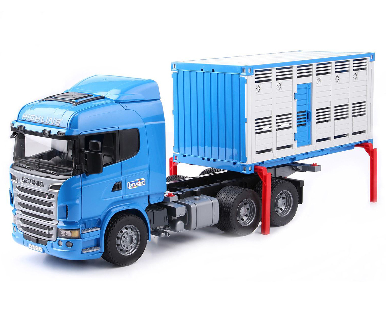 Bruder 1/16 Scania R-Series Cattle Transportation Truck - Blue | Catch ...