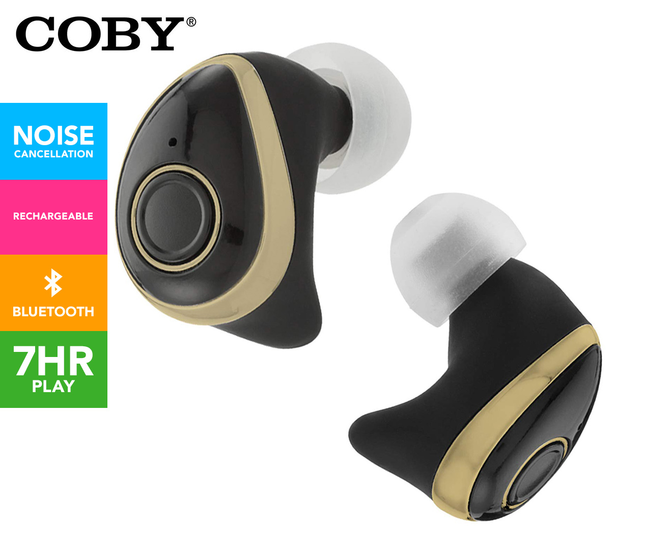 Coby True Wireless Earbuds Blackgold Au