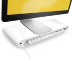 Quirky Space Bar Monitor Stand - White
