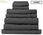Royal Comfort Eden 8-Piece Egyptian Cotton Towel Pack - Granite