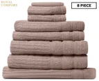 Royal Comfort Eden 8-Piece Egyptian Cotton Towel Pack - Champagne Rose