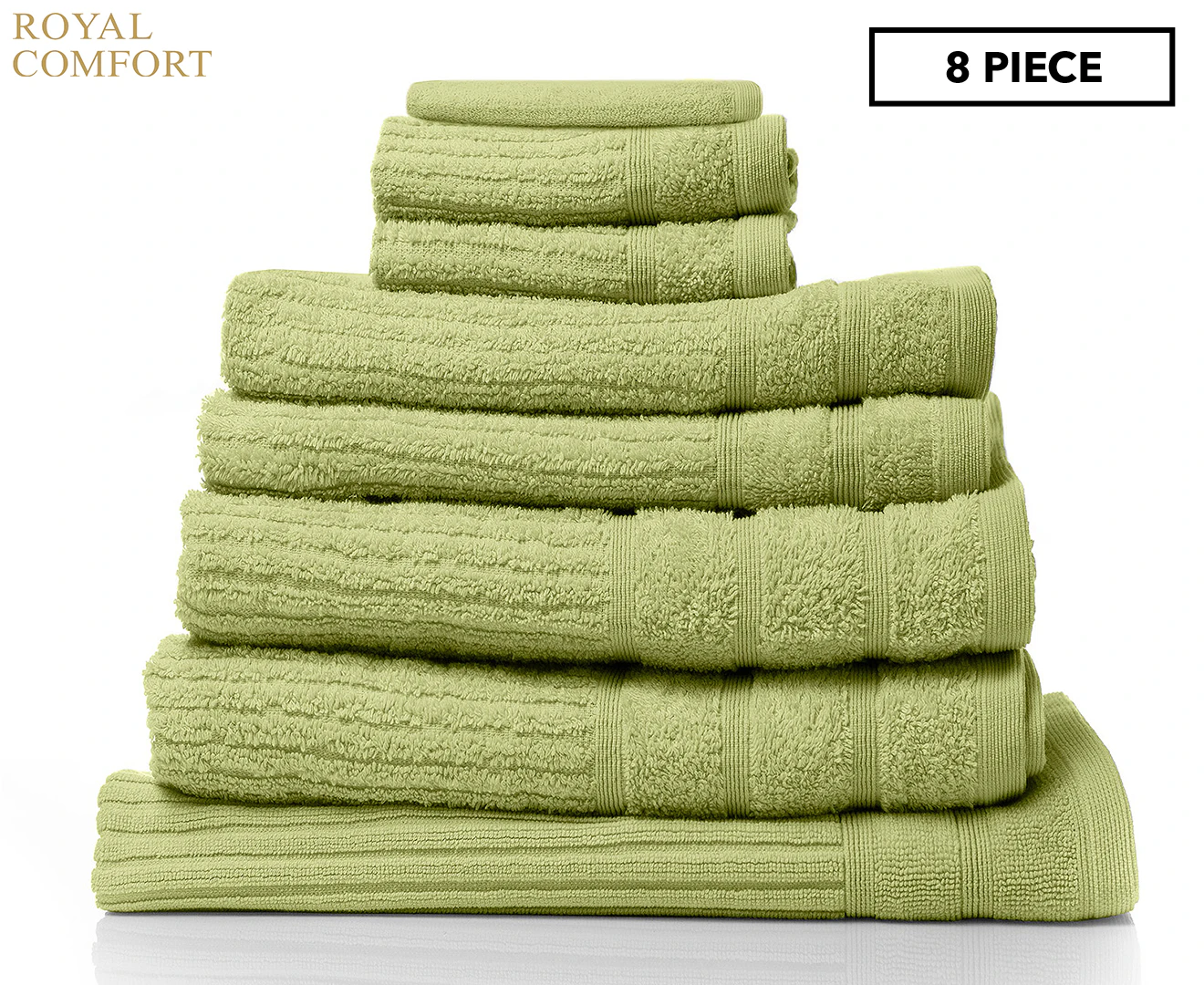 Royal Comfort Eden 8-Piece Egyptian Cotton Towel Pack - Spearmint