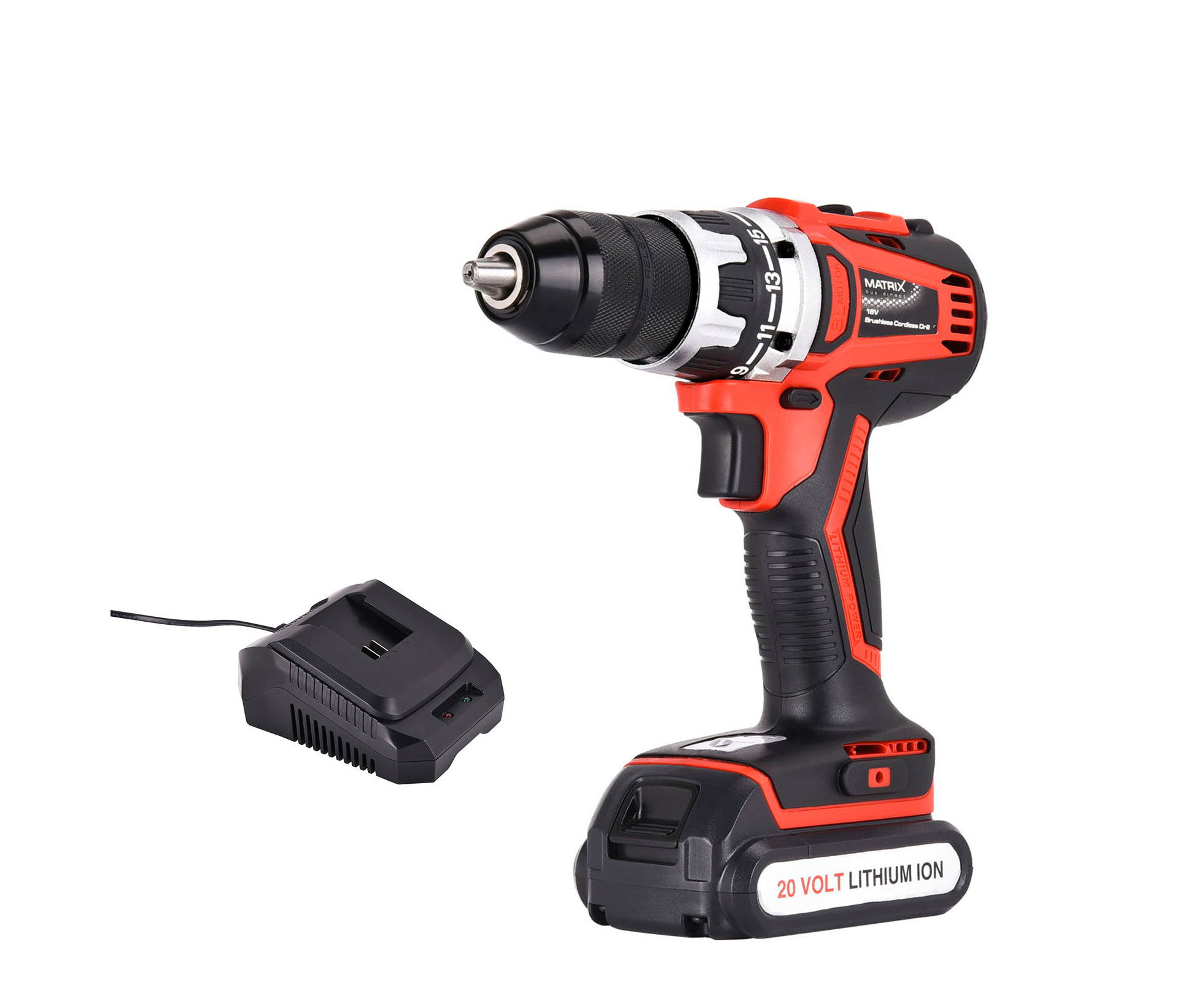 Matrix Power Tools 20V Cordless Brushless Drill Driver Battery