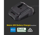 Matrix Power Tools 20V Cordless Oscillating Multi Tool Saw Battery Charger Set