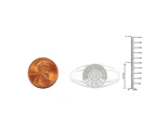 De Couer 9KT White Gold Diamond Cluster Men's Ring (1/20CT TDW, H-I Color, I2 Clarity)