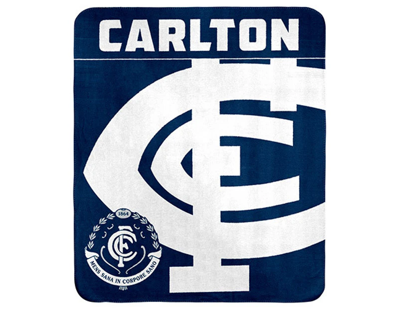 Carlton Blues AFL Polar Fleece Rug Blanket