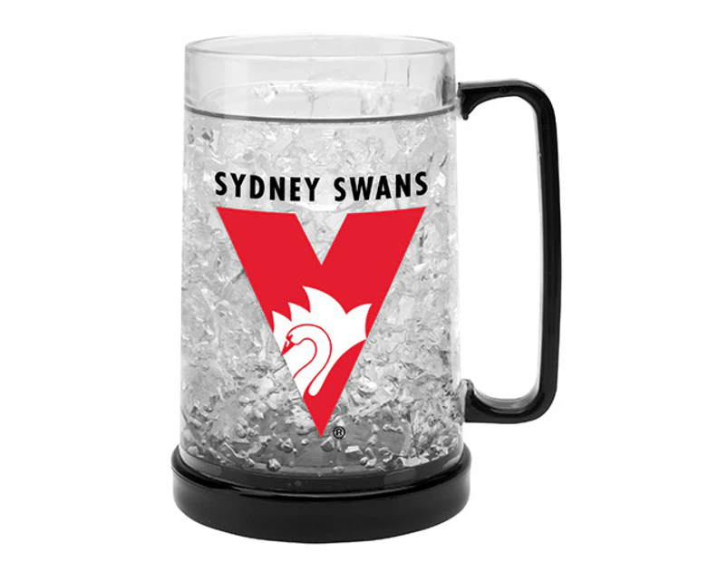 LARGE AFL Sydney Swans Aussie Rules Freeze Beer Stein Frosty Mug Cup