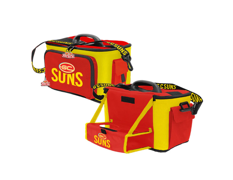 Gold Coast Suns AFL Lunch Cooler Bag With Drink Tray Table
