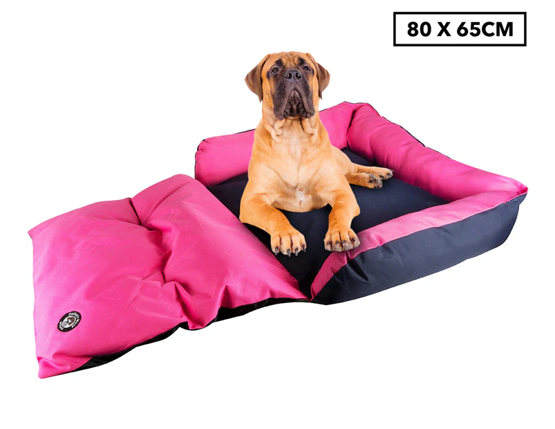 Dudley's 80x65cm Two-Block Large Pet Sofa - Pink