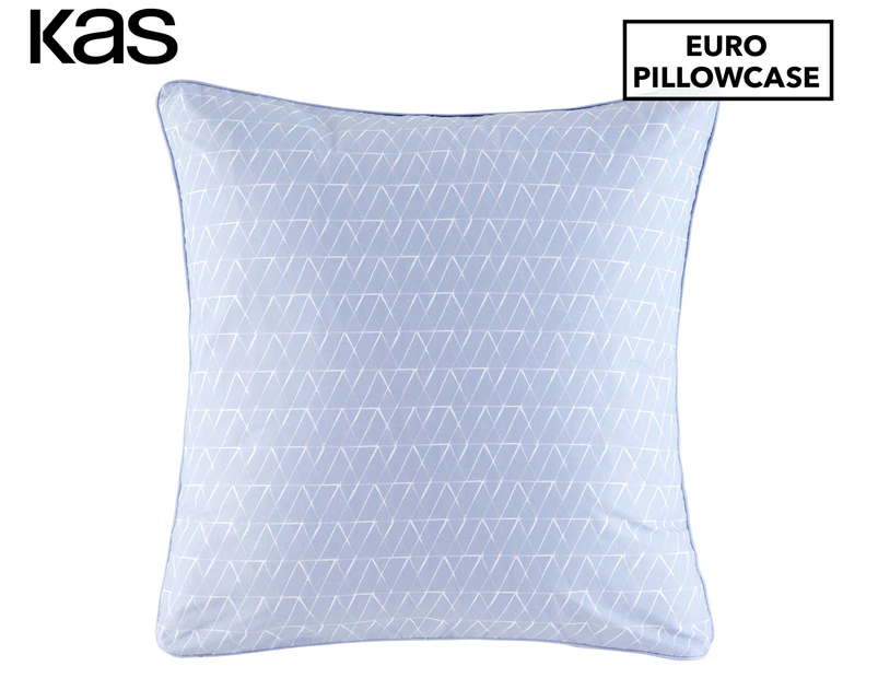 KAS Aiden Euro Pillowcase - Blue