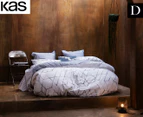 KAS Aiden Double Bed Quilt Cover Set - Blue