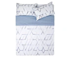 KAS Aiden Double Bed Quilt Cover Set - Blue