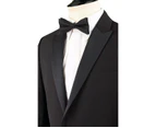 Dobell Mens Black 2 Piece Tuxedo Slim Fit Peak Lapel (48L Jacket with 42L Trousers)