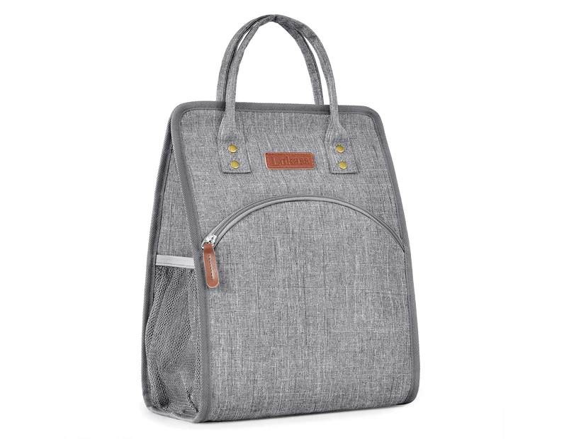 LOKASS Women's Lunch Box Bag-Grey