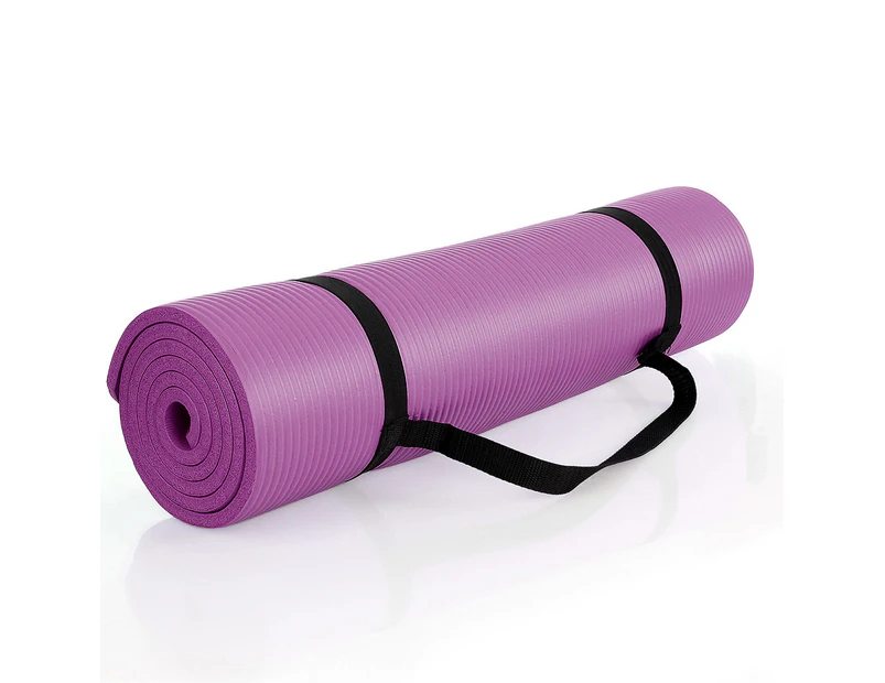 Powertrain 10mm NBR Yoga Exercise Mat - Purple