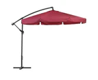 Wallaroo 3m Cantilever Market Umbrella - Red