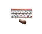 Select Mall Wireless Compact Portable Mini Keyboard and Mouse Combo Set - ROSE GOLD