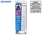 Jackson Rapid USB Charging Surge Protected Powerboard