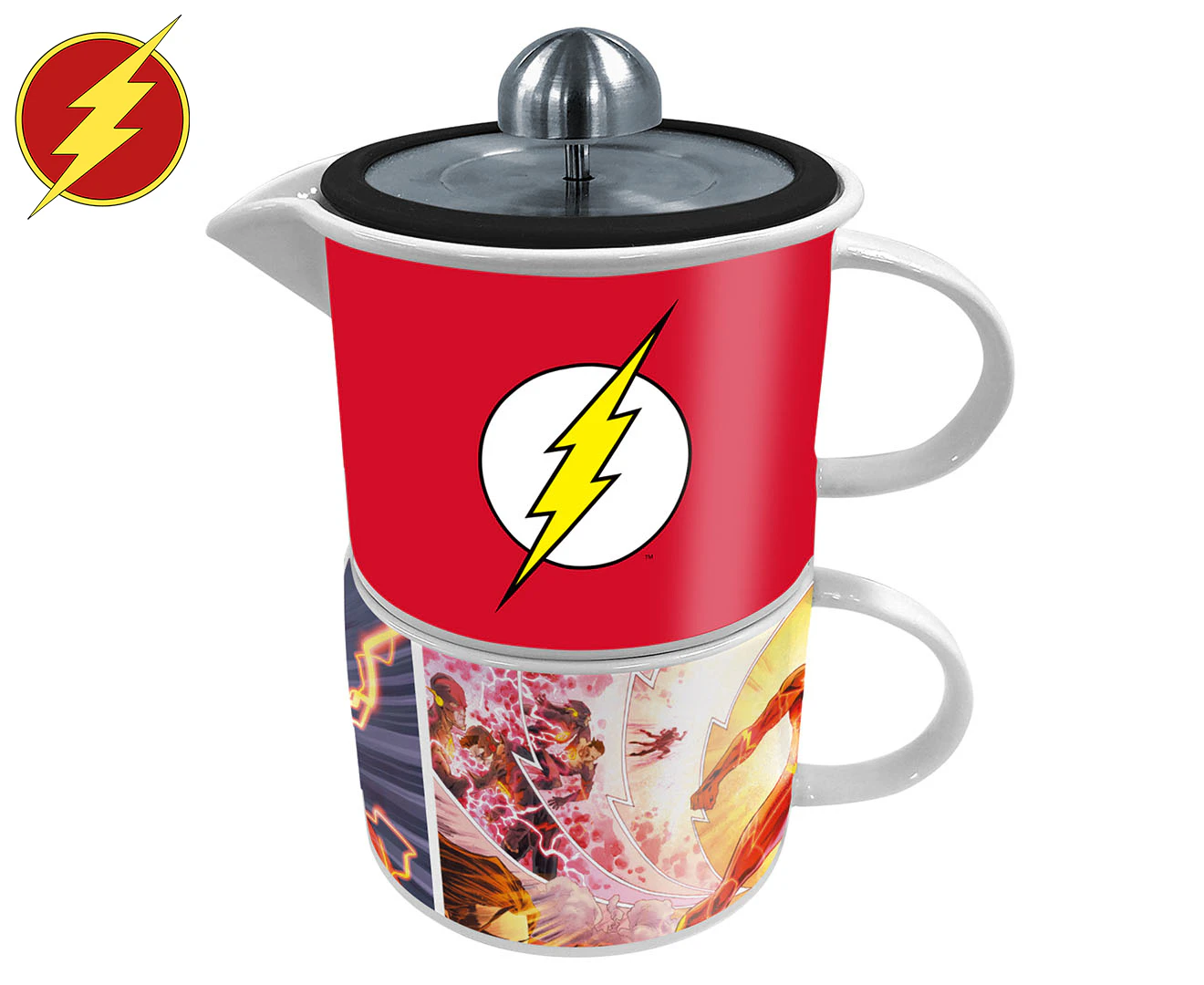 DC Comics The Flash Coffee-For-One Set - Red/Yellow/White/Multi