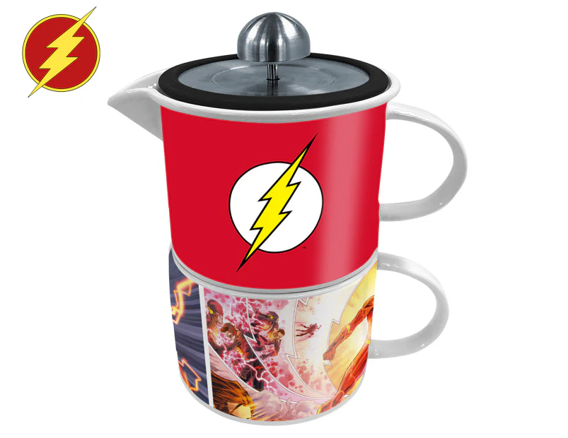 DC Comics The Flash Coffee-For-One Set - Red/Yellow/White/Multi