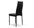 Artiss Set of 4 Dining Chairs PVC Leather - Black