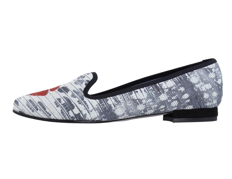 Apologie Women's Printed Leather Loafer - Grey