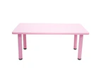 120x60cm Kid's Adjustable Rectangle Pink Table & 4 Pink Chairs Set