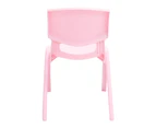 120x60cm Kid's Adjustable Rectangle Pink Table & 6 Pink Chairs Set