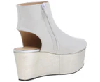 Costume National Women's Ankle Wedge Boots - White