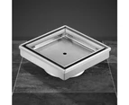 Cefito 115x115mm Stainless Steel Shower Grate Tile Insert Drain Square Bathroom Home