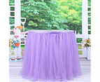 Wedding Table Cover Desk Dress Mesh Gauze Table Skirt Desk Dress for Party Wedding Home Decoration