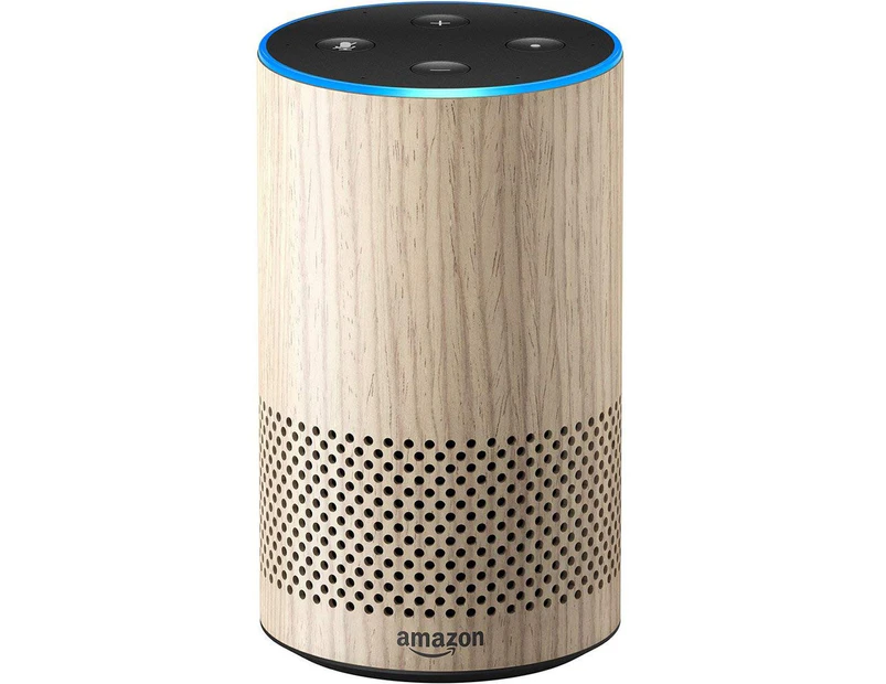Amazon Echo 2nd Generation Smart Assistant Speaker Oak with Alexa Bluetooth WiFi