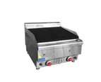F.E.D JUS-TRH60 GASMAX Benchtop 2 Burner Chargrill Commercial Gas Cooking Equipm - 600, 650, LPG