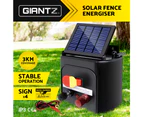 Giantz 3km Solar Electric Fence Energiser Energizer Charger 0.1J Farm Pet Animal