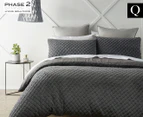 Phase2 Koko Queen Bed Quilt Cover Set - Charcoal