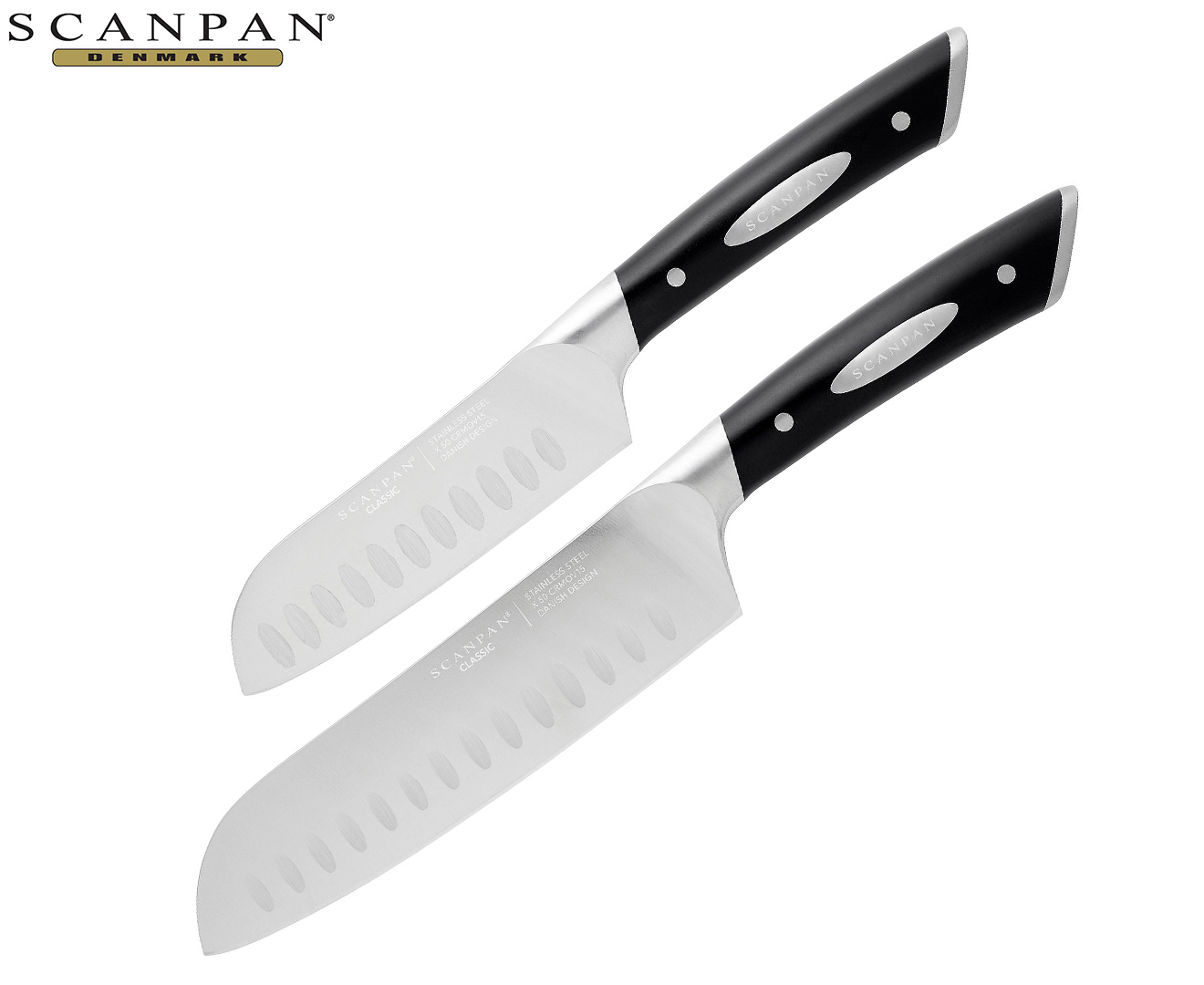 Scanpan Classic Santoku Knife with Granton Edge 12.5cm